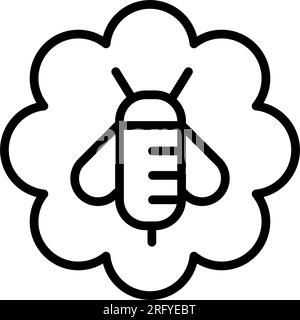 Apitherapy icon. Linear vector illustration from alternative medicine. Naturopathy Therapy Vector Icon. Naturopathy Medication Pictogram. Thin line sy Stock Vector