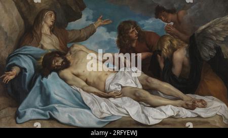 The lamentation over the dead Christ circa 1635 by Anthony van Dyck Stock Photo
