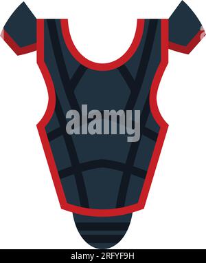 Baseball Catcher Chest Protector Cartoon Icon. Baseball Guard