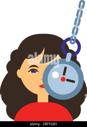 Woman under hypnosis icon Stock Vector