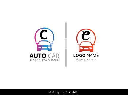 Abstract Car logo On Letter C sign symbol for Automotive Company. Stock Vector