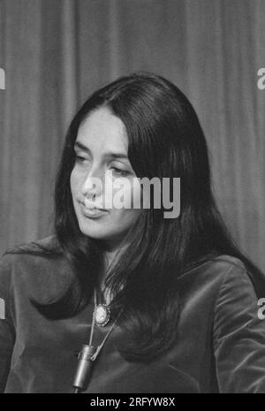 Folksinger / activist Joan Baez, 1973 Stock Photo