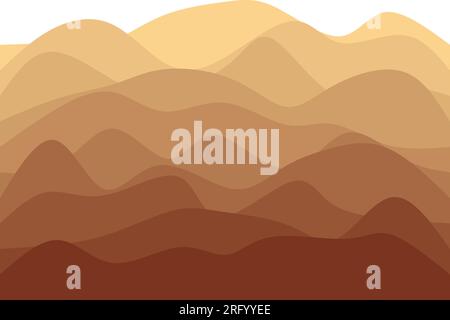 Abstract wavy vector background. Sandy dunes wave line. vector illustration of desert Stock Vector