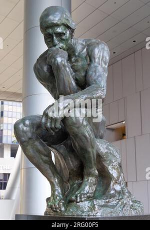 'The Thinker' by Auguste Rodin at OUE Bayfront, Singapore Stock Photo