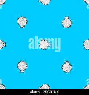 Spotted Puffer pixel art pattern seamless. 8 bit Baby fabric texture Stock Vector