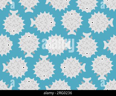 Spotted Puffer pattern seamless. Baby fabric texture Stock Vector