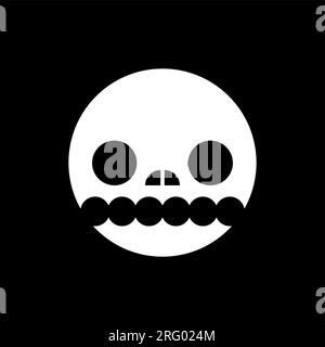 Skull simple geometric shape isolated. Vector illustration Stock Vector
