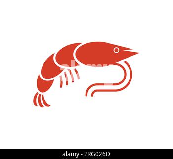 Shrimp sign symbol. Sea shrimp icon. Vector illustration Stock Vector