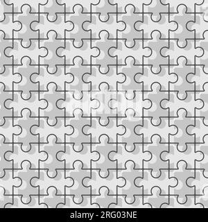 Puzzles pattern seamless. jigsaw puzzle background. Baby fabric texture Stock Vector