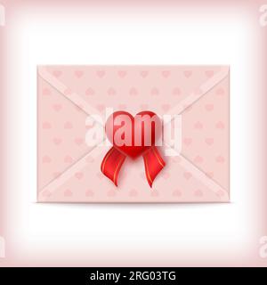 Envelope with Heart Stock Vector