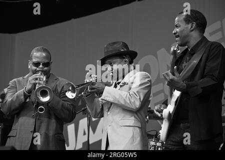 DUMPSTAFUNK performs with TERENCE BLANCHARD on the Jimmy Lyons Stage - 54TH MONTEREY JAZZ FESTIVAL 2011 Stock Photo