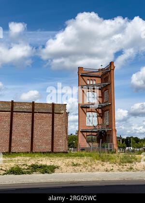 BERLIN, GERMANY - JULY 22, 2023: view from Werderscher Markt to the northeast corner of Berlin Bauakademie reconstructed as a model facade Stock Photo