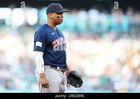 Rafael Devers of the Boston Red Sox poses for a photo during the in 2023