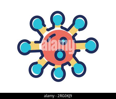 Coronavirus flat style icon design of Covid 19 virus theme Vector illustration Stock Vector