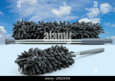 Home cleaning set. Extendable dust remover. Stock Photo