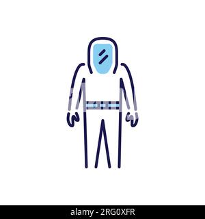 Biological Protection Suit related vector icon. Biological Protection Suit sign. Isolated on white background. Editable vector illustration Stock Vector