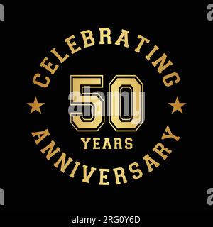 50 years anniversary celebration design template. 50th vector and illustration. Stock Vector