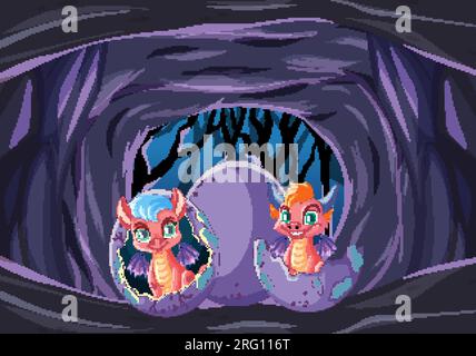 Dragon hatching from egg image 4 - eps10 vector illustration Stock ...