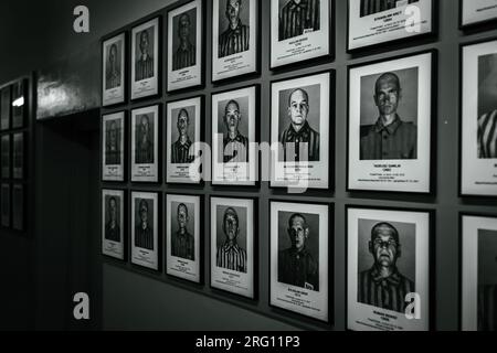 OSWIECZIM, POLAND - MAY 22, 2023: Auschwitz Birkenau, the extermination camp, Concentration Camp in Poland, Nazis concentration camp, World War II. De Stock Photo