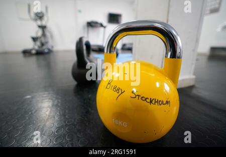 File photo dated 21/07/23 of the gym onboard the Bibby Stockholm accommodation barge at Portland Port in Dorset, which will house up to 500 asylum seekers. Issue date: Monday August 7, 2023. Stock Photo