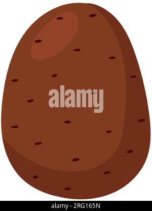 Funny cartoon potato. Cute vegetable. Vector food illustration isolated on white background. Stock Vector