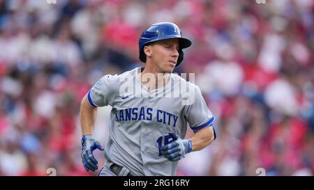 Kansas City Royals' Matt Duffy plays during a baseball game, Saturday, Aug.  5, 2023, in Philadelphia. (AP Photo/Matt Slocum Stock Photo - Alamy