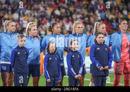 Brisbane, Australia. 07th Aug, 2023. England players line up during the FIFA Women's World Cup 2023 match England Women vs Nigeria Women at Suncorp Stadium, Brisbane, Australia, 7th August 2023 (Photo by Patrick Hoelscher/News Images) in Brisbane, Australia on 8/7/2023. (Photo by Patrick Hoelscher/News Images/Sipa USA) Credit: Sipa USA/Alamy Live News Stock Photo