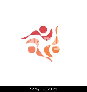 Abstract Human Team Logo. Usable for Business and Teamwork Logos Stock Vector