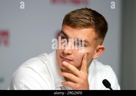 England's Jack van Poortvliet during a squad announcement for the 2023 Rugby World Cup at Twickenham Stadium, London. Picture date: Monday August 7, 2023. Stock Photo