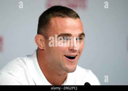 England's Ben Earl during a squad announcement for the 2023 Rugby World Cup at Twickenham Stadium, London. Picture date: Monday August 7, 2023. Stock Photo