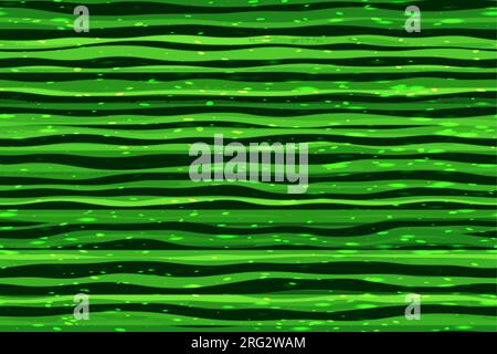 Horizontal abstract seamless pattern of green watermelon skin and glowing texture. Sample of water melon rind. Vector illustration of endless summer b Stock Vector