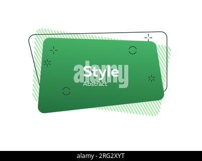 Green irregular geometric shape Stock Vector