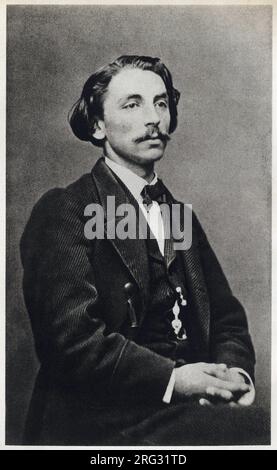 Portrait de Etienne Mallarme dit Stephane Mallarme (1842-1898) en 1862, poete francais. Photographie, 1862, Paris. Stock Photo