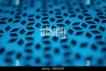 Abstract technological pattern on metal Stock Photo