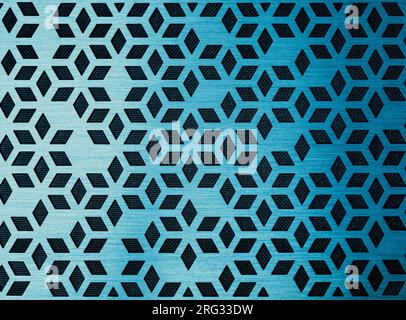 Abstract technological pattern on metal Stock Photo