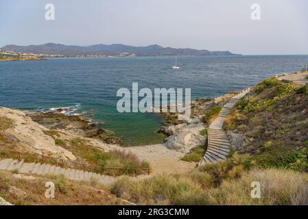 Platja de les Clisques beach, a small cove, north of Port de la Selva village and Cap de Creus cape (Alt Empordà, Girona, Catalonia, Spain) Stock Photo