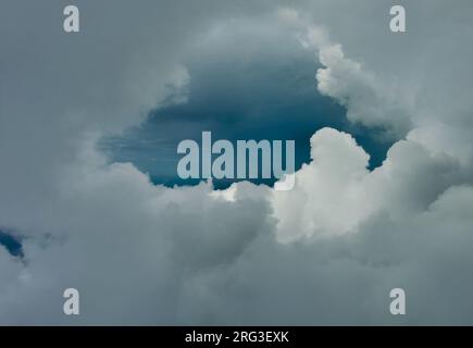 Blue cky hole in clouds Stock Photo