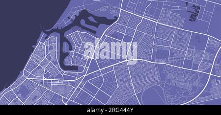 Ajman vector map. Detailed map of Ajman city administrative area ...