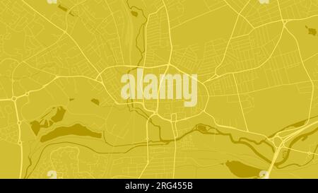 Yellow detailed Northampton map Stock Vector