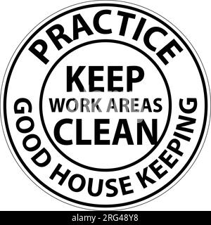Floor Sign Practice Good Housekeeping Stock Vector