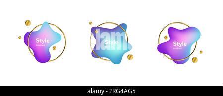 Soft fluid shapes with text sample Stock Vector