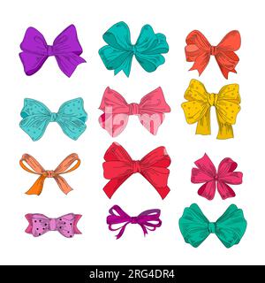 Cartoon bows set Stock Vector