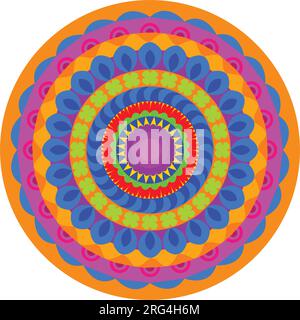Mandela art vector pattern design Stock Vector