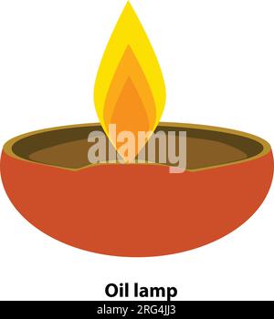 oil lamp. hand clay lamp. oil lamp. Indian Festival Diwali design. vector illustration Stock Vector