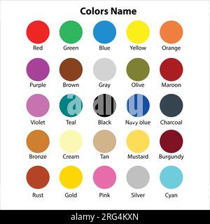 White color shades swatches palette with names Vector Image