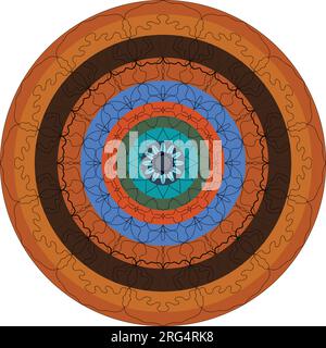 Mandela art vector pattern design Stock Vector