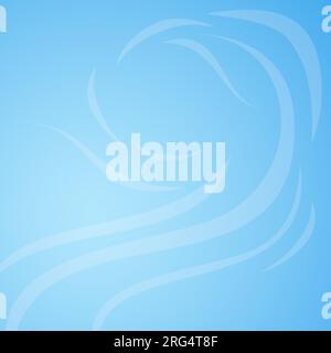 Simple spiral stripes background with copy space. Sky with wind, freshness concept, Stock vector illustartion in flat, retro, pop art style. Stock Vector