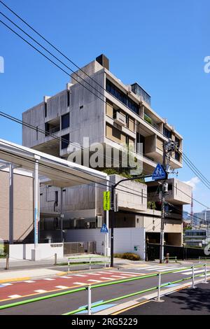 Embassy of Kuwait in Tokyo, designed by Tange Kenzo (1970); Minato, Tokyo, Japan Stock Photo