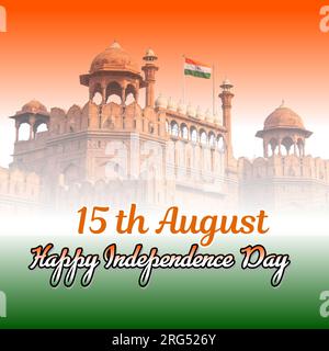 Independence day happy independence day Indian flag Stock Photo