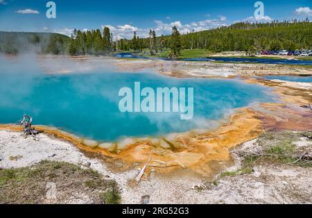 Pool Wiver Black Diamond Pool, Biscuit Basin, Yellowstone National Park, Wyoming ...